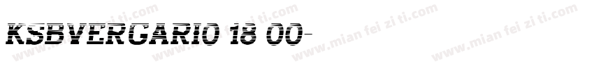 KSBVERGARI0 18 00字体转换